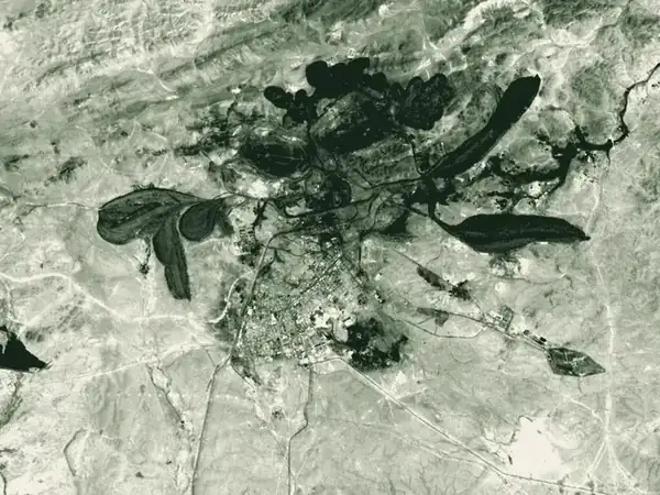 Imagem de satélite da mina de terras raras de Bayan Obo, na China